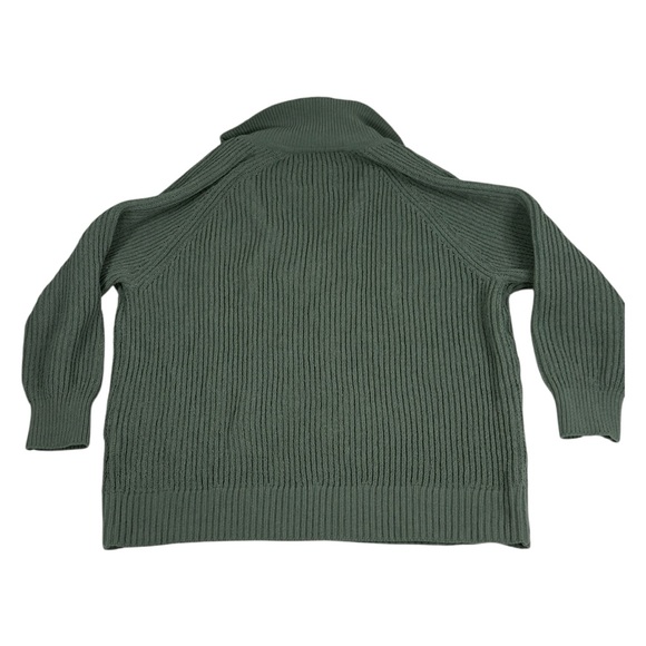 Aerie Size L Sugar Rush Chenille Sweater Polo Henley Neckline Green NEW - Picture 3 of 8